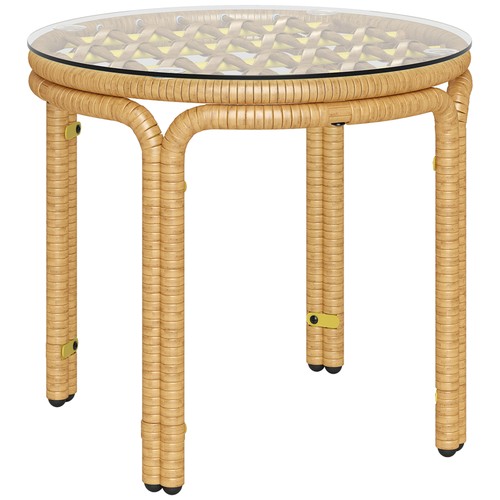 Beistelltisch aus polyrattan - beistelltisch,