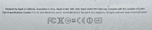 Apple macbook air - air, a1465
