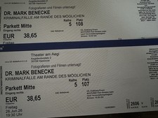2 Tickets Dr. Mark Benecke