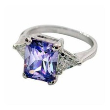 925 Silber Lavendel Cz Smaragd