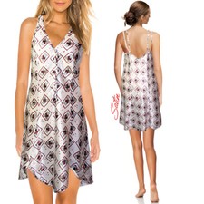 TRUE VINTAGE Satin Negligee Nachtkleid Nachthemd Bärchen Muster Gr.38 40 NEU