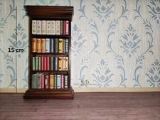 4110 - Tapete "Barock Satin Blau" 53 x 26,5 cm - für Puppenhaus Puppenstube