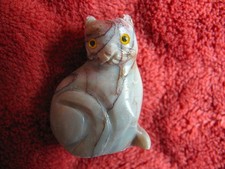 Katze - kleines Kätzchen - Steinfigur - 3,5 x 2,7 x 1,2 cm