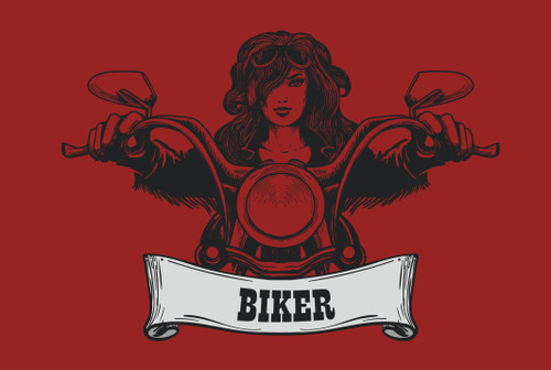 Fahne flagge biker girl - girl, x