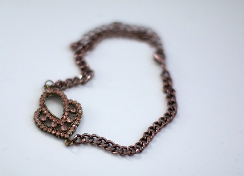 Armband herz bronze vergoldet - bronze,