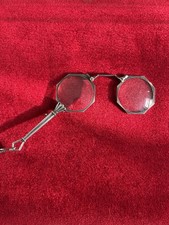 Lorgnon Lorgnette Stielbrille 935er Silber 31 g, Art Deco, Um 1920 ohne Kette