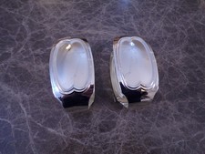 WMF Augsburger Faden Paar große Serviettenringe versilbert TOP !