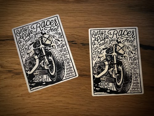 Cafe racer aufkleber old - cafe,