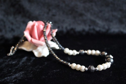 Edelsteinkette collier hematit - collier,