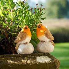 2x Harz Vogel Figur Decor