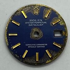 ROLEX OYSTER PEREPTUAL LADY DATEJUST BLUE GOLD BLAU DAMEN 2135 2035 ZIFFERBLATT 