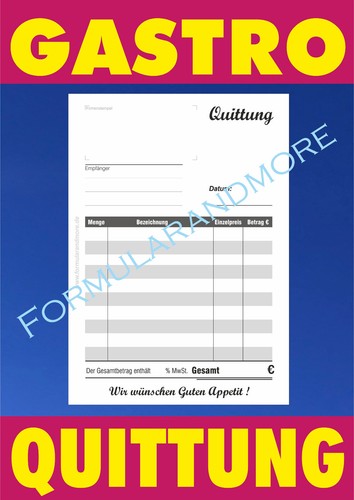 Quittung gastro rechnung - quittung, gastro,