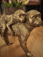 Affe Mit Baby Figur Skulptur