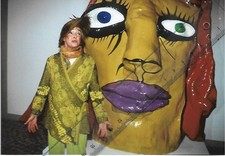 Foto NIKI DE SAINT PHALLE - Pressefoto Aufnahme von 2000 Künstlerin Bildhauerin 