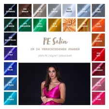 Polyester Satin Meterware - Futterstoff - Faschingsseide -  ** 50 cm x 145 cm **