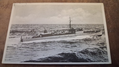 Torpedoboot gelaufen - ak, /