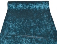 Tweed "Samt Viola"  Samt in Petrol mit schwarzem Filz kaschiert - Rolls 45x100cm