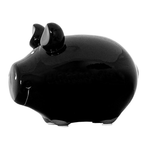 Sparschwein schwarz 12 5x9 - ca., 12,5x9