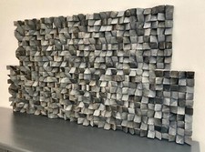 3 x AKUSTIK DIFFUSOR Akustikelemente-Massivholz-Raumakustik, auch als Wandkunst