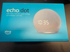Echo Dot 4 mit UHR grau  NEU