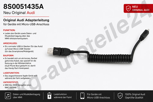 Audi adapter 8s0051435a - audi,