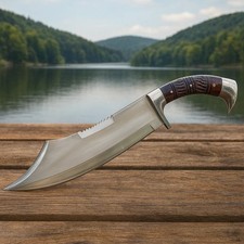 Handgemachtes Bowie Messer – Kukri Machete Jagdmesser mit Lederscheide