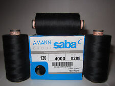 (0,003 €/1m) 10 x 1000 m Nähgarne Amann Saba Stärke 120 Schwarz Farbnummer 4000