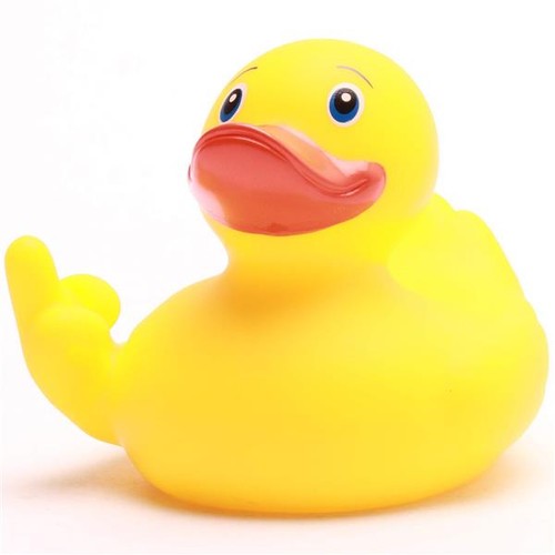 Badeente stinkefinger - badeente,