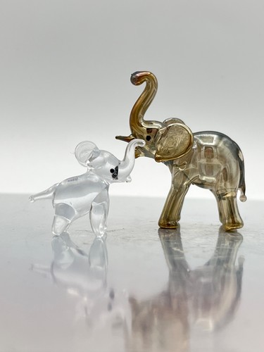 Miniatur glas elefanten - glas,
