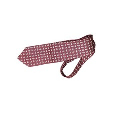 VINTAGE Krawatte Regal Seide Bordeaux Micro-Paisley Herren Anzug 50er 60er Jahre