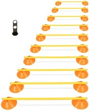 Mini Hürden Cavaletti Agility 10er Set orangene Mulden mit Stangen 100 cm