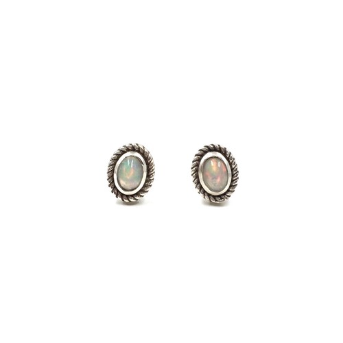 925 silber opal ohrstecker - opal,