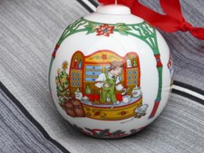 Hutschenreuther Weihnachtskugel 1998 Kaufladen Waage Tee Apfel Saft Kinder