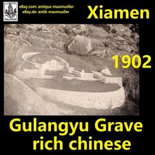 CHINA Xiamen Amoy Gulangyu Grab eines reichen Chinesen orig Foto 1902 seltenes Motiv