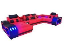 Ledersofa Couch Wohnlandschaft