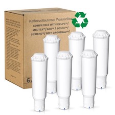 6er Pack Wasserfilter kompatibel mit Krups F088，Passt viele Modelle von Krups