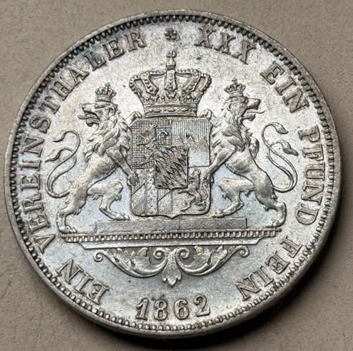 Bayern taler 1862 - bayern, 1