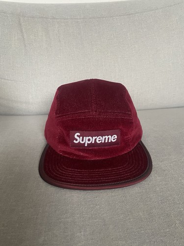 Supreme velvet camp cap dark - camp,