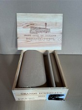 Weinkiste Holz 3er Kiste Deko Wein Shabby Bordeaux Romanée Conti Echezeaux 2018