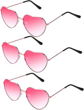 3 Stück Herz Sonnenbrille -