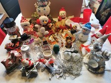 Grosses Weihnachten Konvolut Schneemann Figuren Mütze Hut Deko Paket  3,29kg