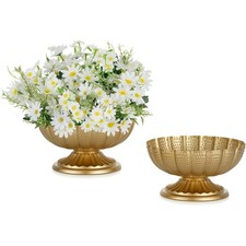 Kleine goldene Metallvasen Set