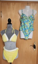 Damen Bademode, Bikini Set und Einteiler, Badeanzug in gelb Gr.44