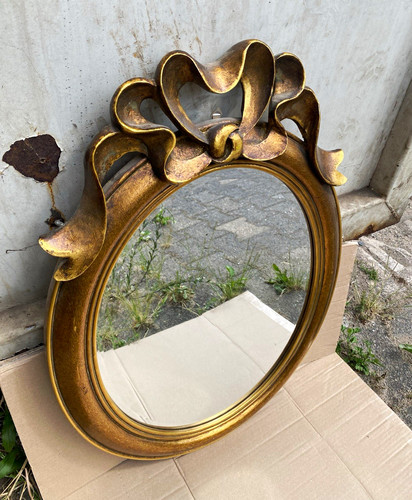 Ovaler wandspiegel mit - wandspiegel,