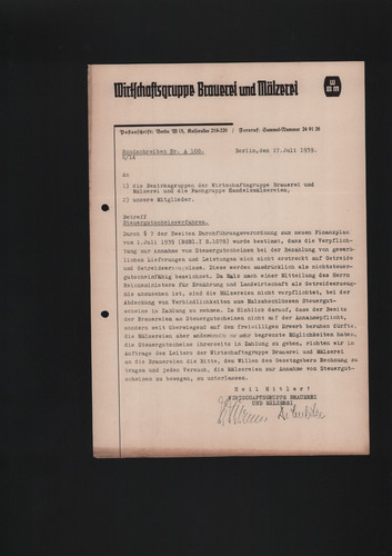Berlin brief 1939 - berlin,,