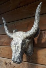 Holz 40cm Stier Bullen Schädel Kopf Skull Longhorn für die Wand