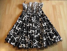 NEW LOOK schönes Corsagenkleid schwarz weiß Gr. 40  TOP LC1015