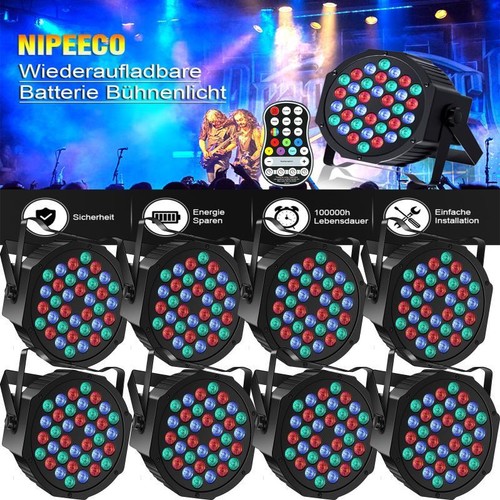 8stk led akku par - par, strahler