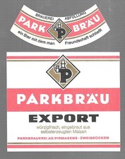 Bieretikett Parkbrauerei AG