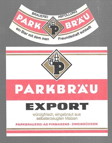 Bieretikett parkbrauerei - parkbrauerei, ag